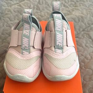 Nike Kids Pink and White Sneakers